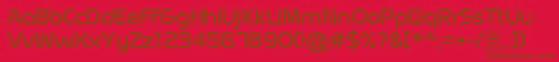 MagettasRegularDemo-Schriftart – Braune Schriften auf rotem Hintergrund