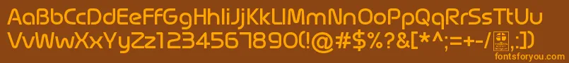 MagettasRegularDemo Font – Orange Fonts on Brown Background