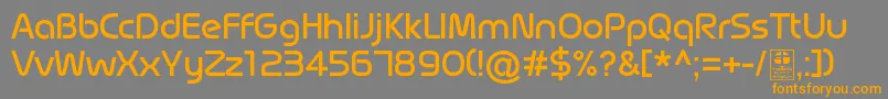 MagettasRegularDemo-Schriftart – Orangefarbene Schriften auf grauem Hintergrund