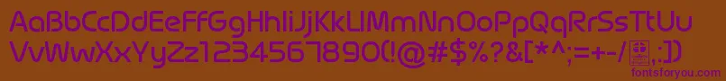 MagettasRegularDemo-Schriftart – Violette Schriften auf braunem Hintergrund