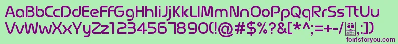 MagettasRegularDemo-Schriftart – Violette Schriften auf grünem Hintergrund