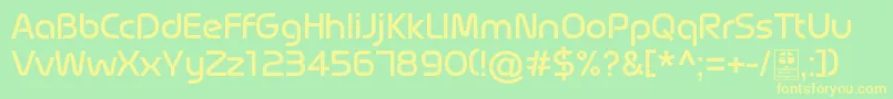 MagettasRegularDemo-Schriftart – Gelbe Schriften auf grünem Hintergrund