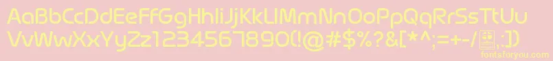 MagettasRegularDemo Font – Yellow Fonts on Pink Background