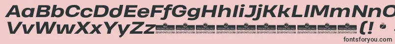 HeadingProWideExtraboldItalicTrial Font – Black Fonts on Pink Background