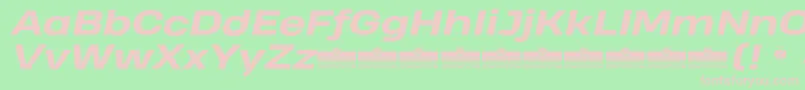 HeadingProWideExtraboldItalicTrial-Schriftart – Rosa Schriften auf grünem Hintergrund