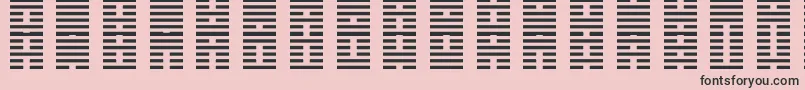 Шрифт IChing – чёрные шрифты на розовом фоне