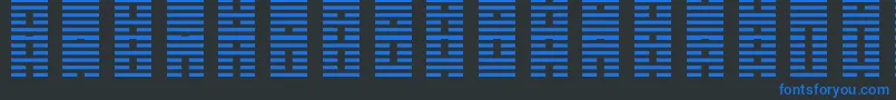 IChing Font – Blue Fonts on Black Background