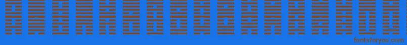 Шрифт IChing – коричневые шрифты на синем фоне