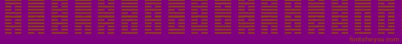 フォントIChing – 紫色の背景に茶色のフォント