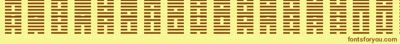 IChing Font – Brown Fonts on Yellow Background