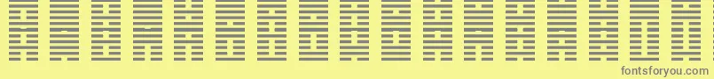 フォントIChing – 黄色の背景に灰色の文字