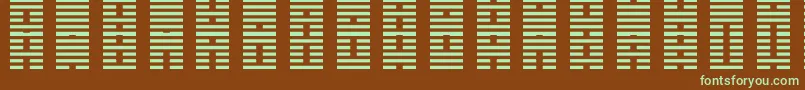 IChing-fontti – vihreät fontit ruskealla taustalla