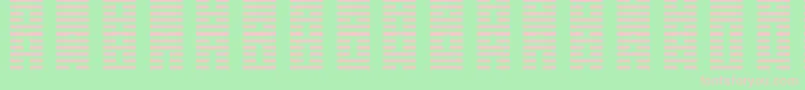 IChing-fontti – vaaleanpunaiset fontit vihreällä taustalla