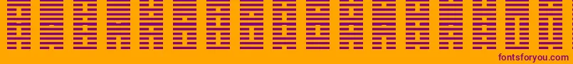 IChing-fontti – violetit fontit oranssilla taustalla