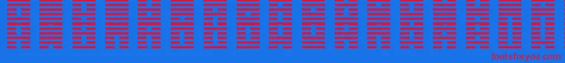 Шрифт IChing – красные шрифты на синем фоне