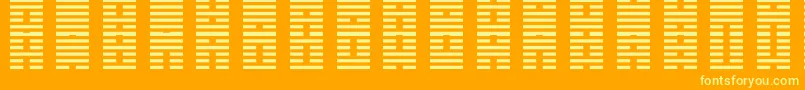 フォントIChing – オレンジの背景に黄色の文字