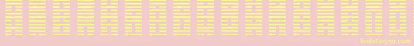 フォントIChing – 黄色のフォント、ピンクの背景