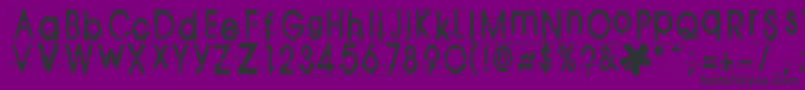 フォントTomViolence – 紫の背景に黒い文字