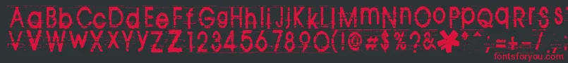 TomViolence Font – Red Fonts on Black Background