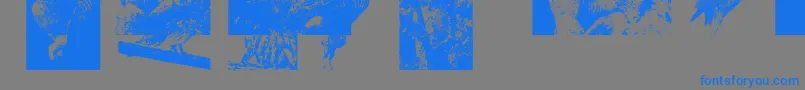 Aparliamentofowls3 Font – Blue Fonts on Gray Background