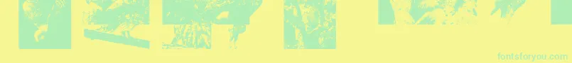 Aparliamentofowls3 Font – Green Fonts on Yellow Background