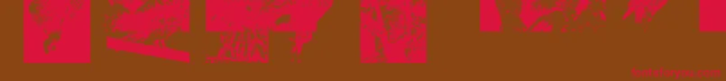 Aparliamentofowls3 Font – Red Fonts on Brown Background