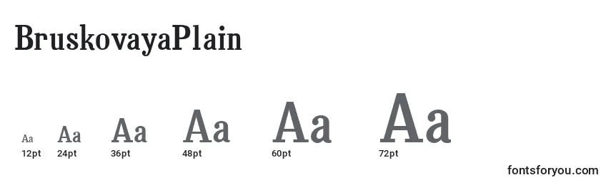 Размеры шрифта BruskovayaPlain