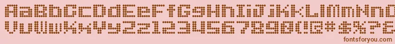 DotFontEng Font – Brown Fonts on Pink Background