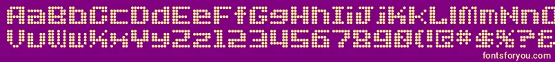 DotFontEng Font – Yellow Fonts on Purple Background