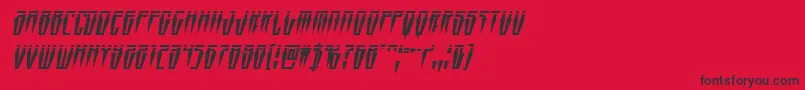 Swordtoothlaserital Font – Black Fonts on Red Background