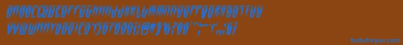 Swordtoothlaserital Font – Blue Fonts on Brown Background