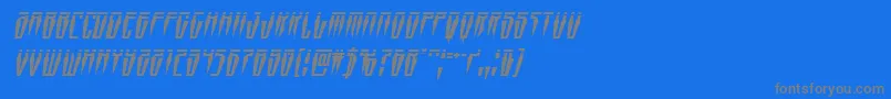 Swordtoothlaserital Font – Gray Fonts on Blue Background