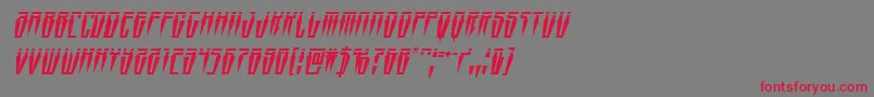 Swordtoothlaserital Font – Red Fonts on Gray Background