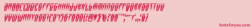 Swordtoothlaserital Font – Red Fonts on Pink Background