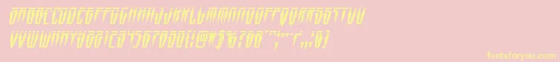 Swordtoothlaserital Font – Yellow Fonts on Pink Background