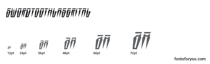 Swordtoothlaserital Font Sizes