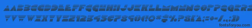 Discoduckgradital Font – Black Fonts on Blue Background