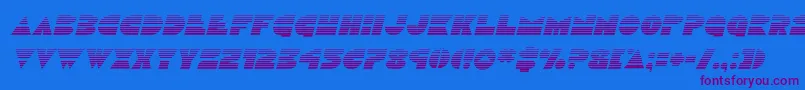 Discoduckgradital Font – Purple Fonts on Blue Background