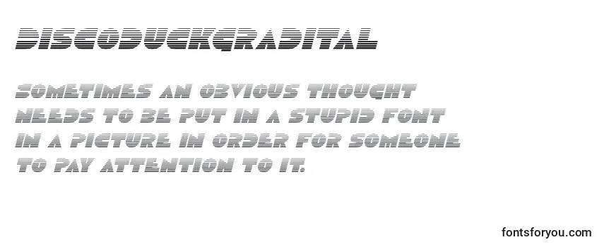 Review of the Discoduckgradital Font