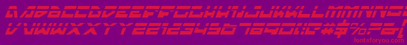 Trajialaseri Font – Red Fonts on Purple Background