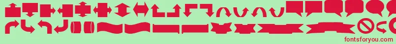 Varis Font – Red Fonts on Green Background
