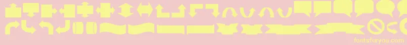 Varis Font – Yellow Fonts on Pink Background