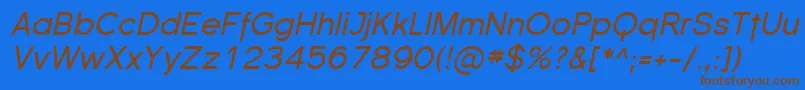 Florsn04 Font – Brown Fonts on Blue Background