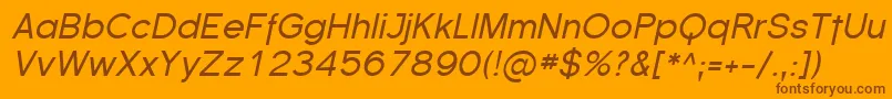 Florsn04 Font – Brown Fonts on Orange Background