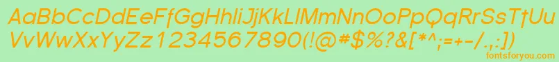 Florsn04 Font – Orange Fonts on Green Background