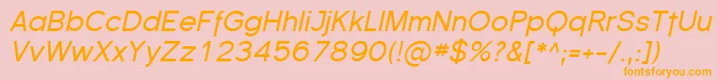 Florsn04 Font – Orange Fonts on Pink Background