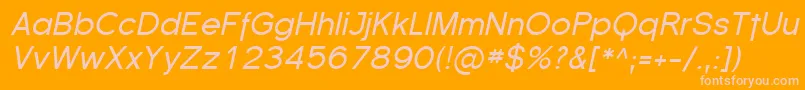 Florsn04-Schriftart – Rosa Schriften auf orangefarbenem Hintergrund