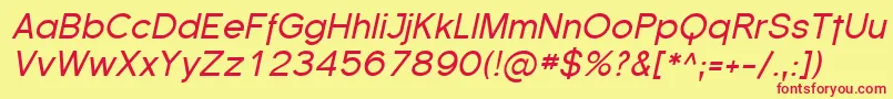 Florsn04 Font – Red Fonts on Yellow Background