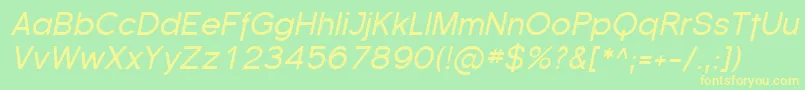 Florsn04 Font – Yellow Fonts on Green Background