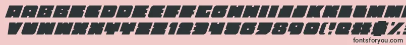 フォントAnakefkai – ピンクの背景に黒い文字
